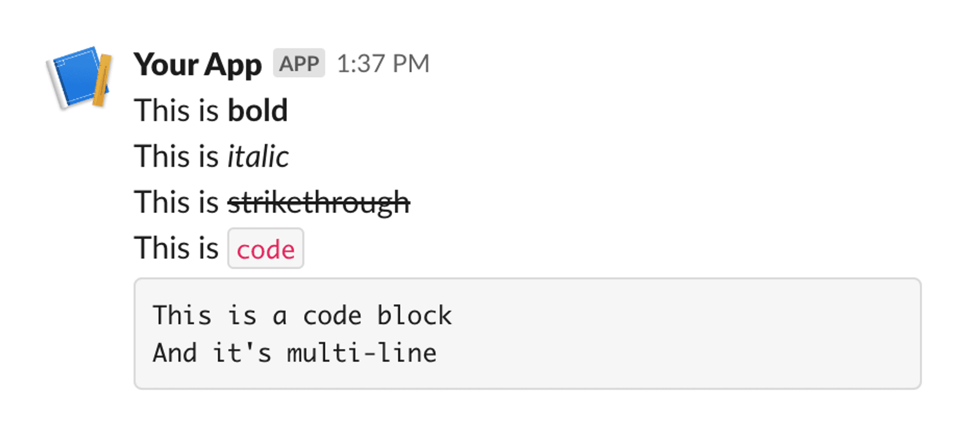 Slack Formatting